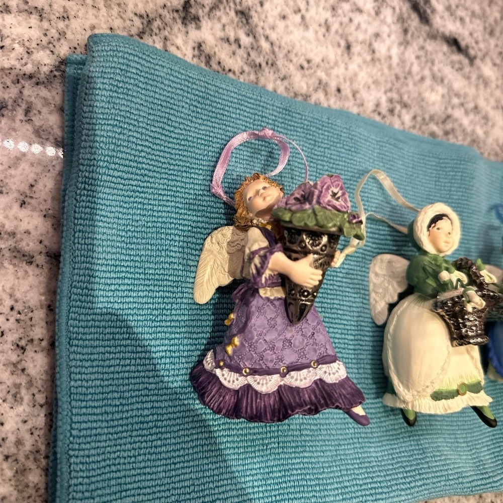 Hallmark Language of Flowers Angel Ornaments Multicolor Floral Set of 4 - Picture 8 of 10